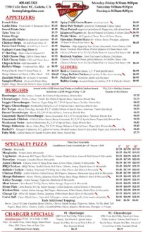 Home Plate Grill Lunch & Dinner Menu Page 1